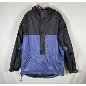 VTG Mens Size Large Gore-Tex Rain Jacket Windbreaker Hiking Hooded Vented Anorak